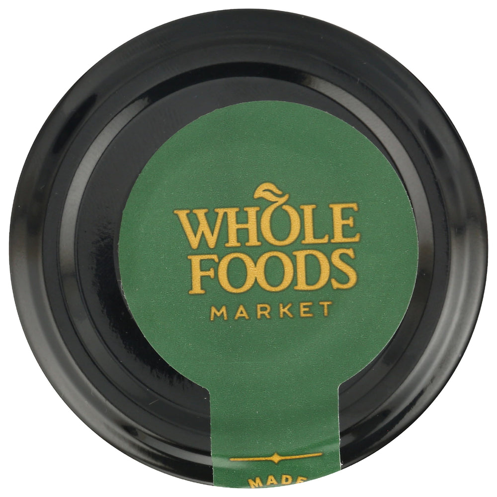 Whole Foods Market Basil Pesto ingredients panel on jar.