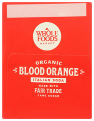 Whole Foods Market Blood Orange Italian Soda glass, bright, sparkling flavor.