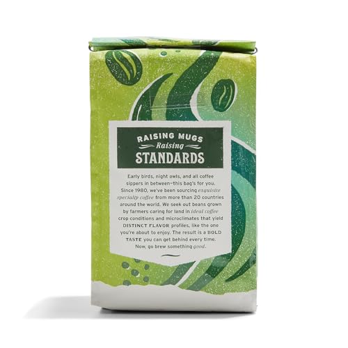 Whole Foods Market Breakfast Blend coffee daily pour highlighting light roast aroma.