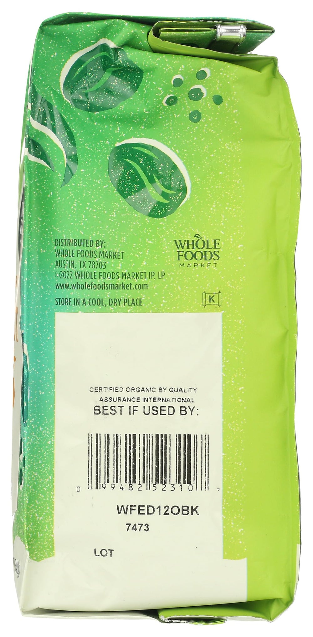Whole Foods Market Breakfast Blend store display emphasizes accessibility and sustainability.