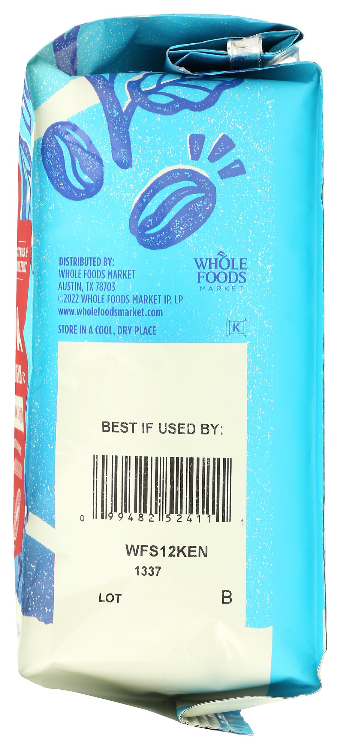Certification badge with Sustainable Coffee Challenge by Whole Foods Market.