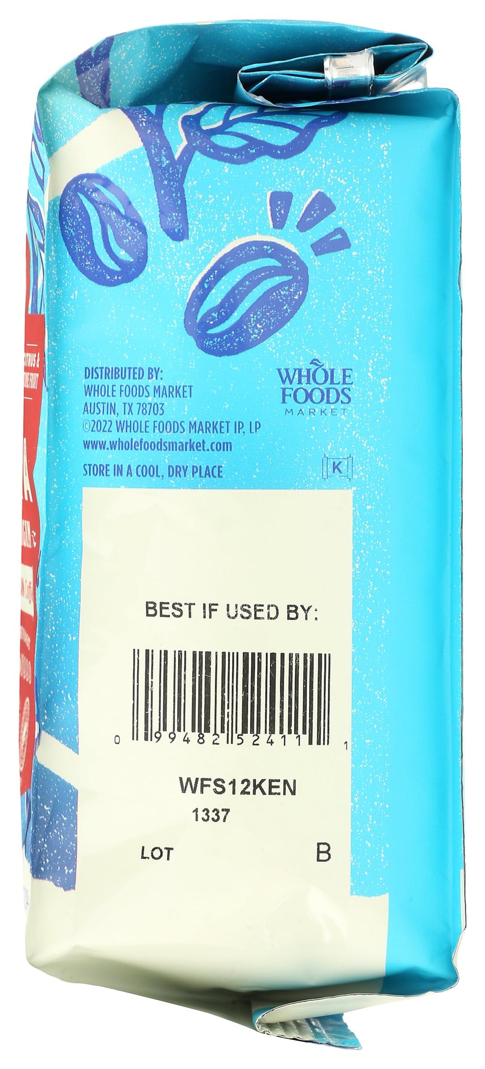 Certification badge with Sustainable Coffee Challenge by Whole Foods Market.