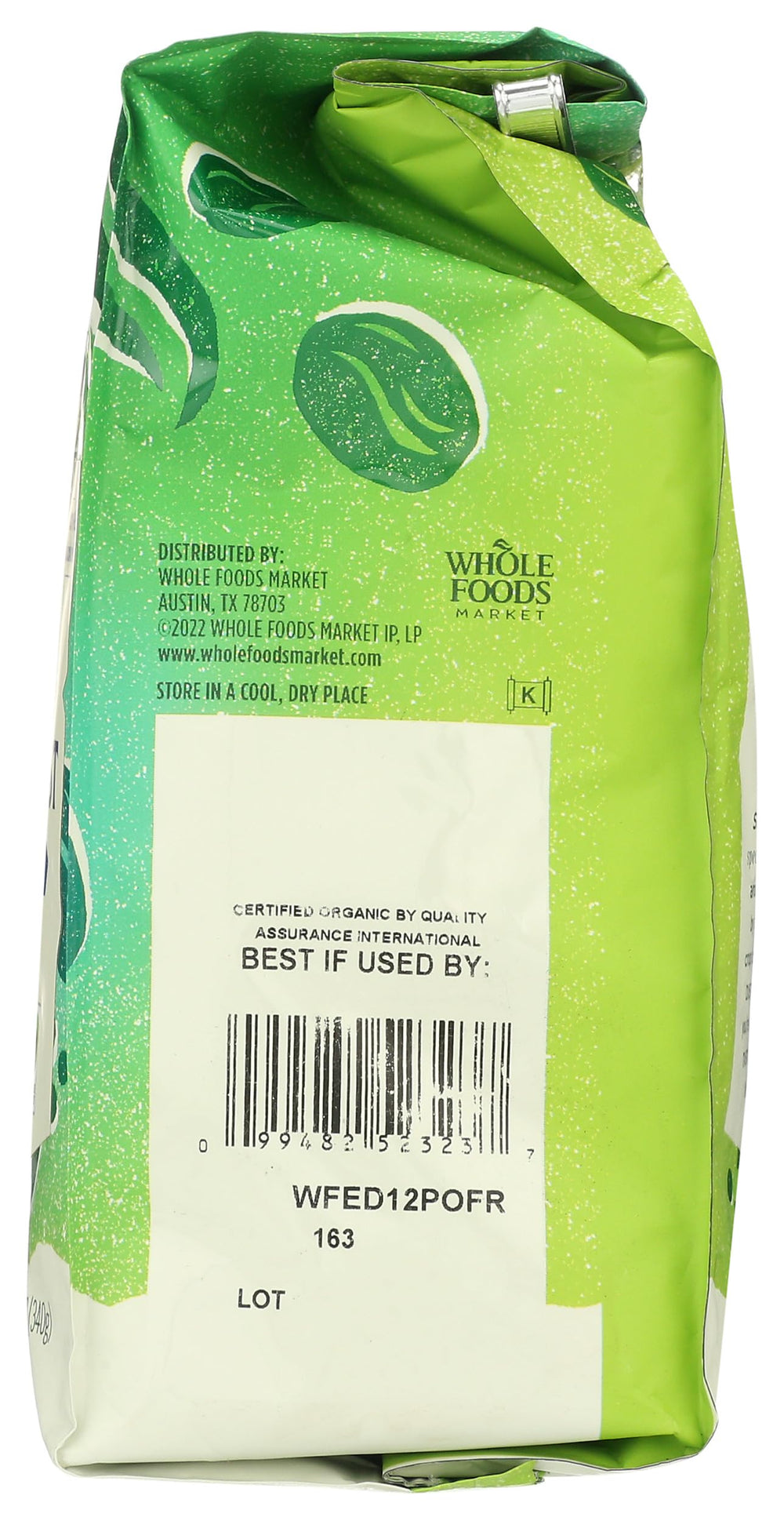 Whole Foods Market dark French roast aroma fills a cozy kitchen.