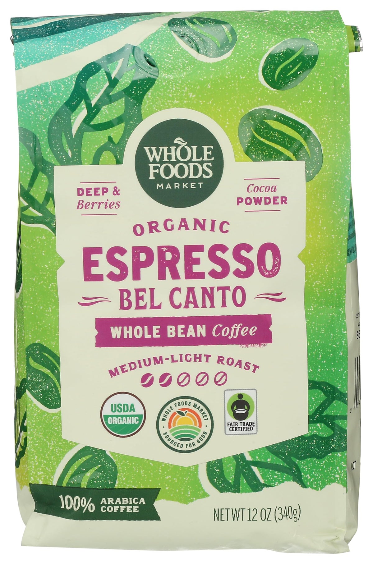 Whole Foods Market Espresso Bel Canto beans for a smooth, versatile base.