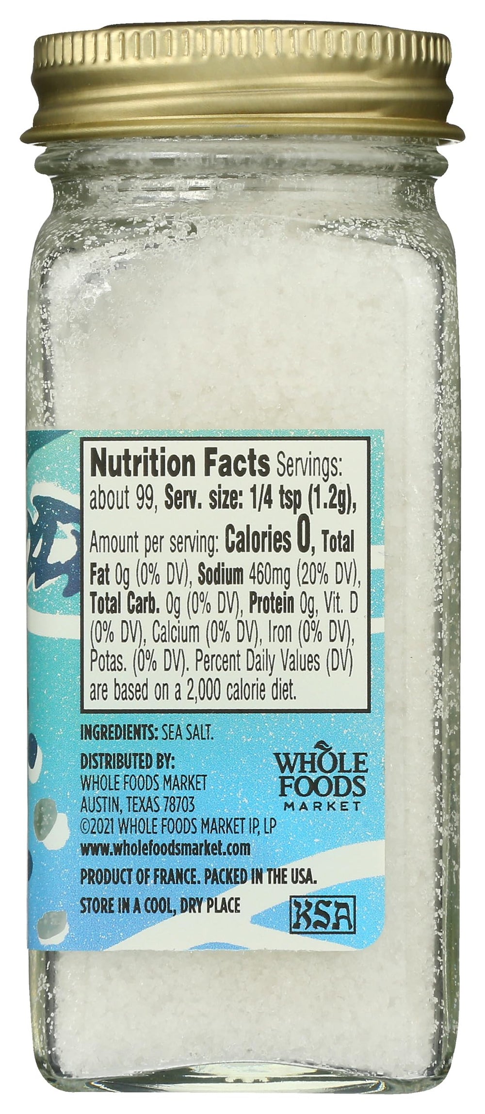 Whole Foods Market Fleur de Sel hand-harvested crystals for premium flavor