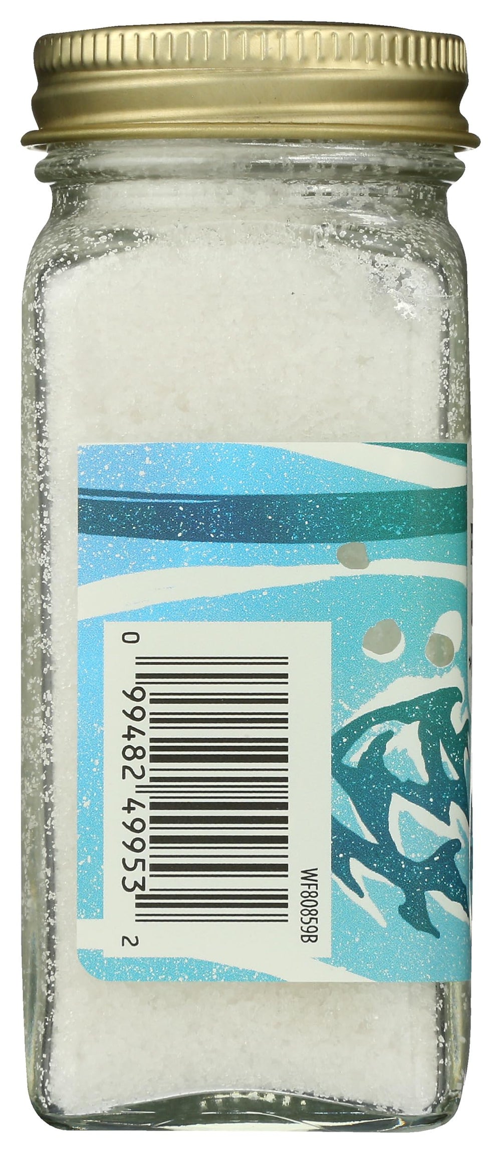 Whole Foods Market Fleur de Sel in a kitchen jar for easy use
