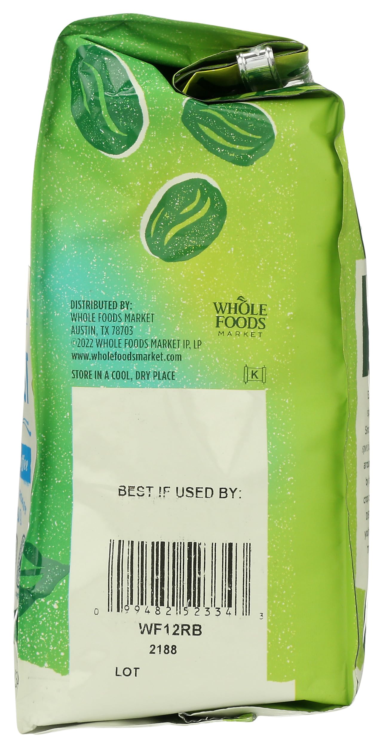 Rainforest Blend ground coffee, quick, fragrant aroma ready for brewing by Whole Foods Market.