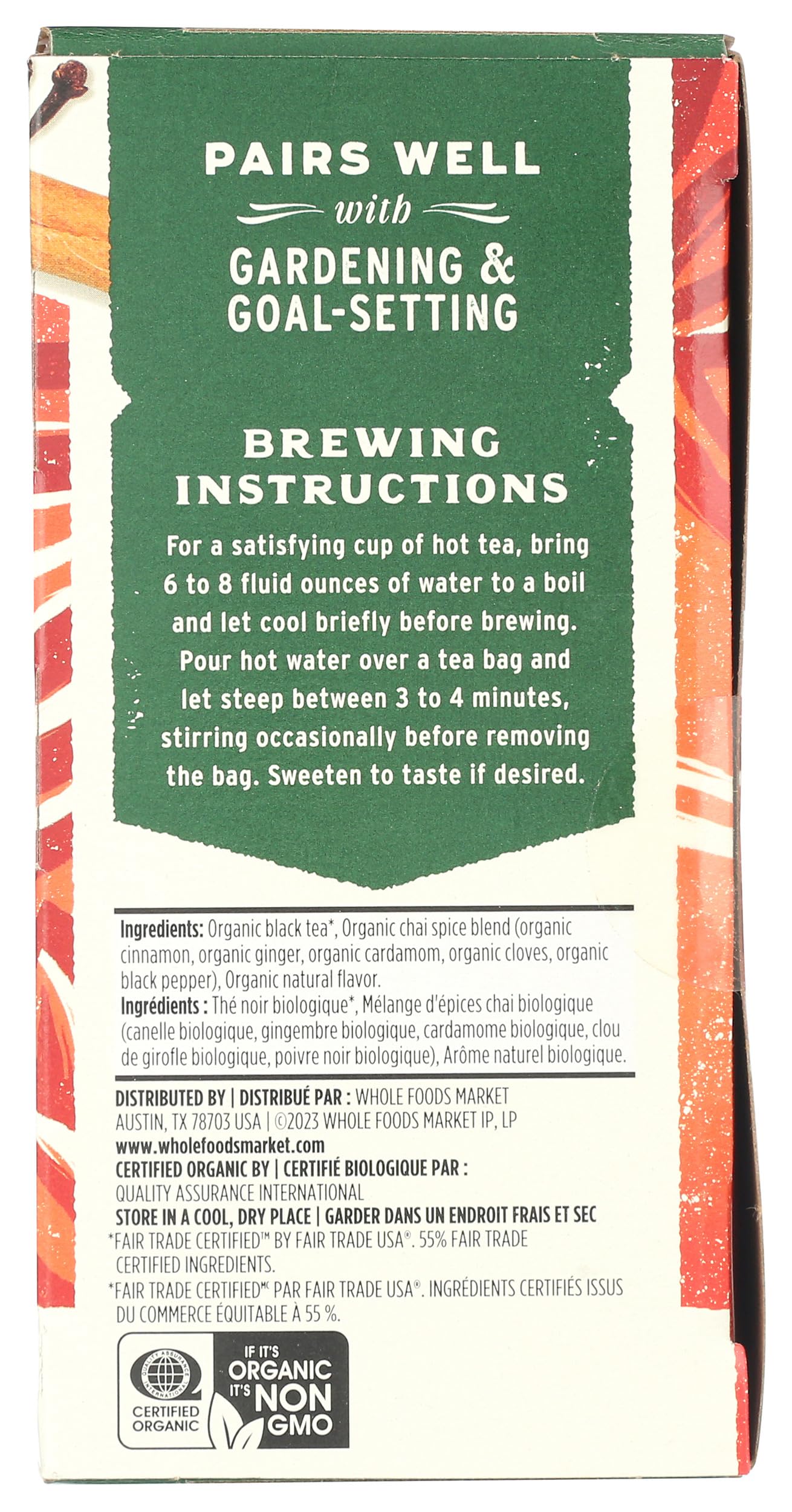 Whole Foods Market Individually Wrapped Tea Bags preserve freshness