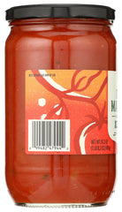 Close-up of Whole Foods Market marinara jar showing rich color