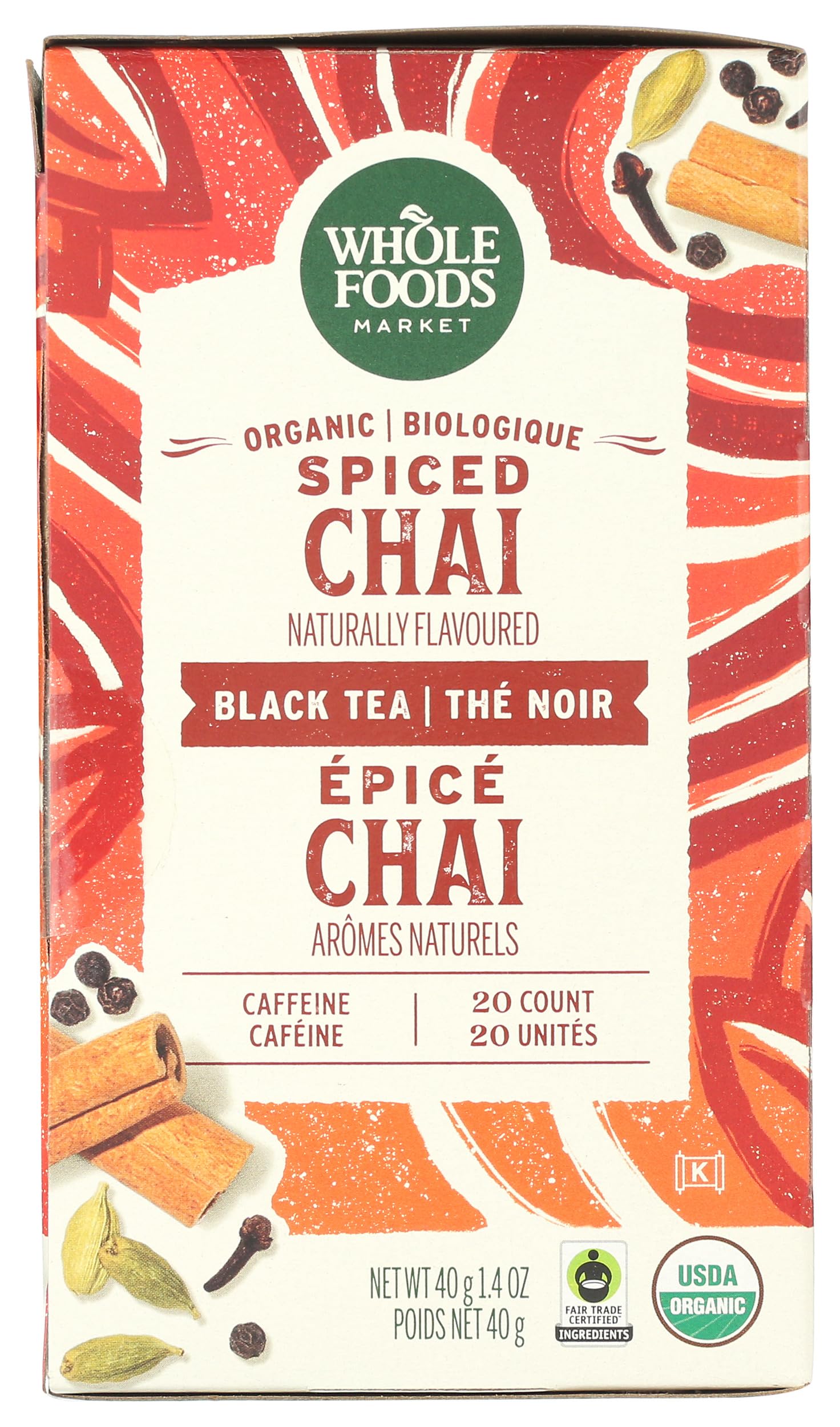 Whole Foods Market Organic Black Tea and Spices Blend with a fragrant aroma