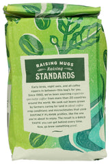 Whole Foods Market Organic Breakfast Blend coffee beans close-up, signaling a fresh grind and balanced flavor.