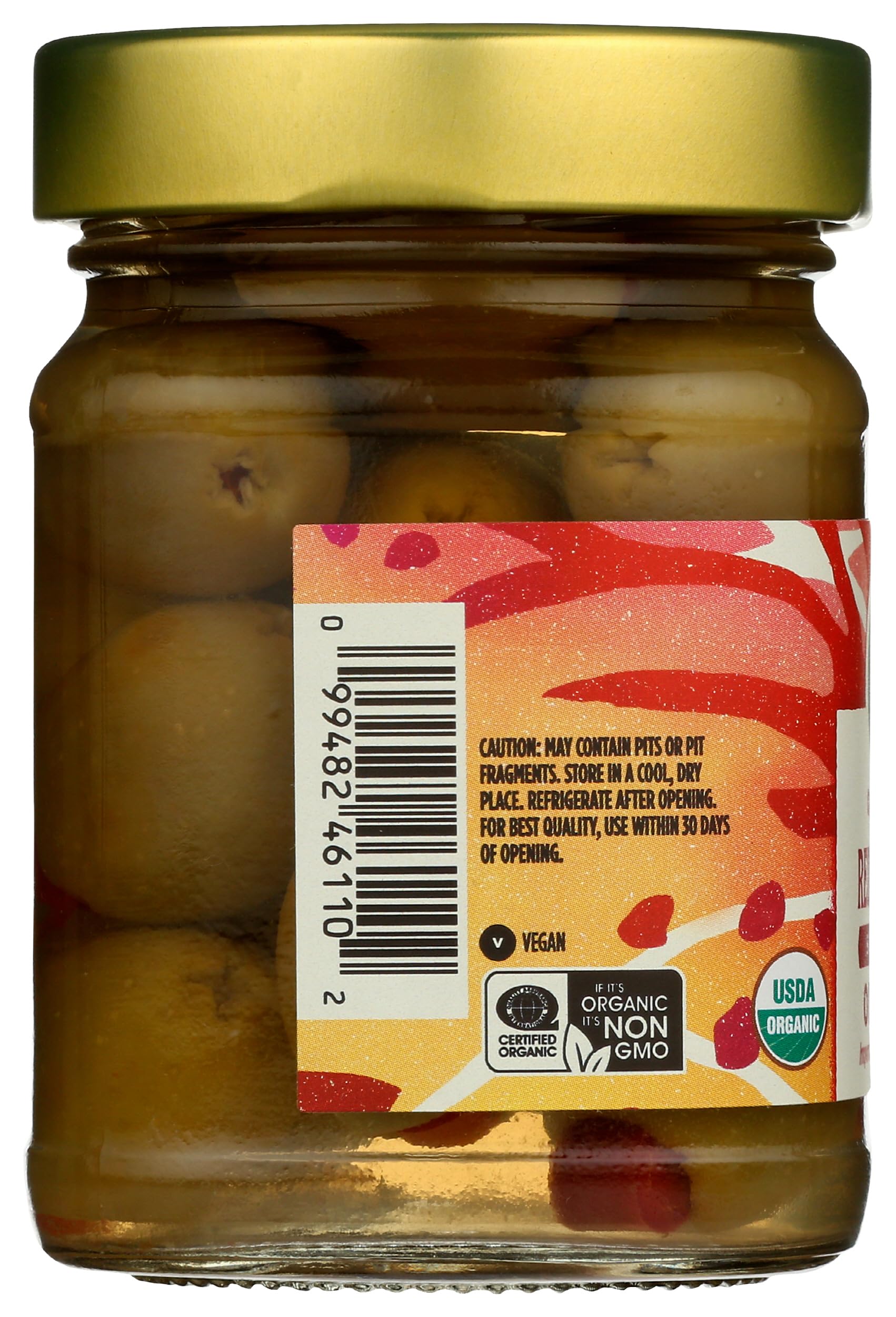 Whole Foods Market organic certifications label on jar.