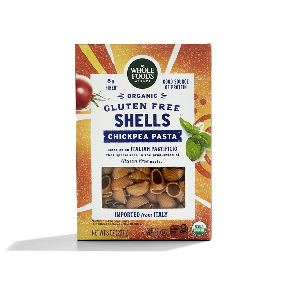 Whole Foods Market organic chickpea shells from Italy, gluten-free pasta option
