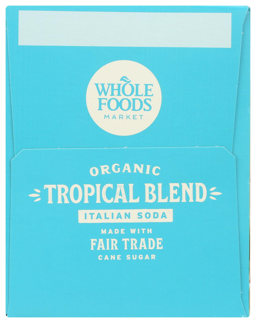 Whole Foods Market organic tropical blend four-pack ready for on-the-go refreshment.