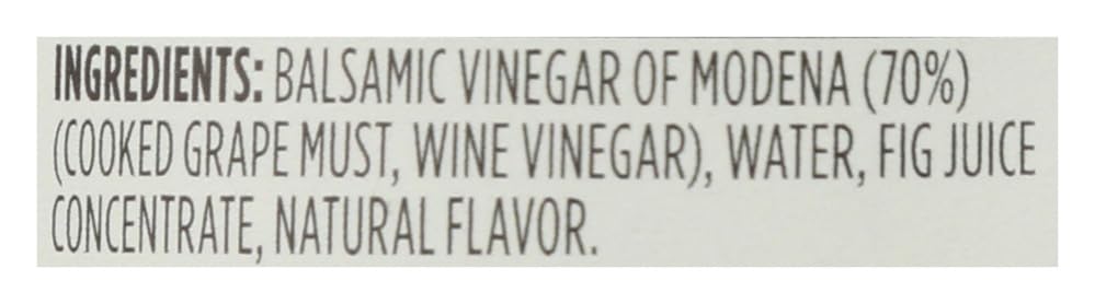 Whole Foods Market savory fig balsamic condiment beside Italian origin label for finishing meals.