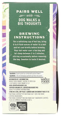 Whole Foods Market Tea Green Jasmine Organic uses organic green tea leaves for a pure cup.