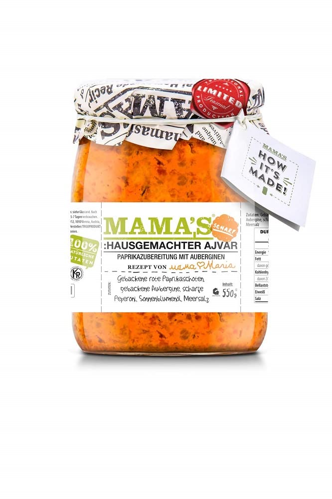 Wholefood Earth Mama's hot ajvar jar—roasted peppers ready to spread or dip.