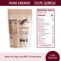 A bowl of Wholefort puffed quinoa cereal showing crispy crunch and fiber.
