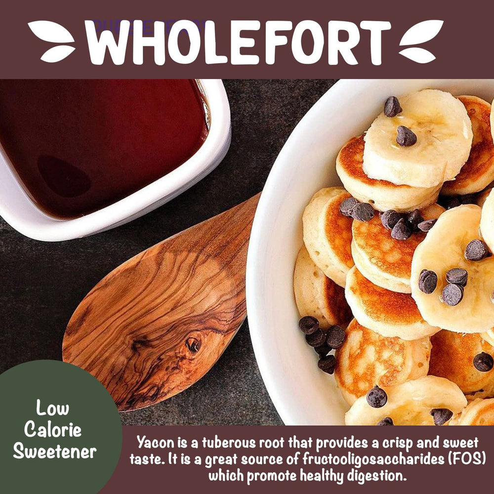 Ingredients panel highlights prebiotic fiber in Wholefort yacon syrup