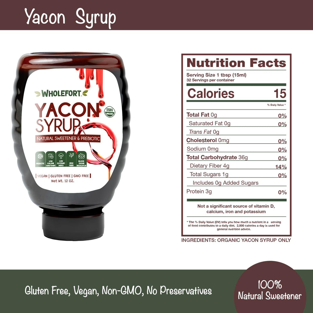 Pouring Wholefort yacon syrup ideal for coffee and pancakes