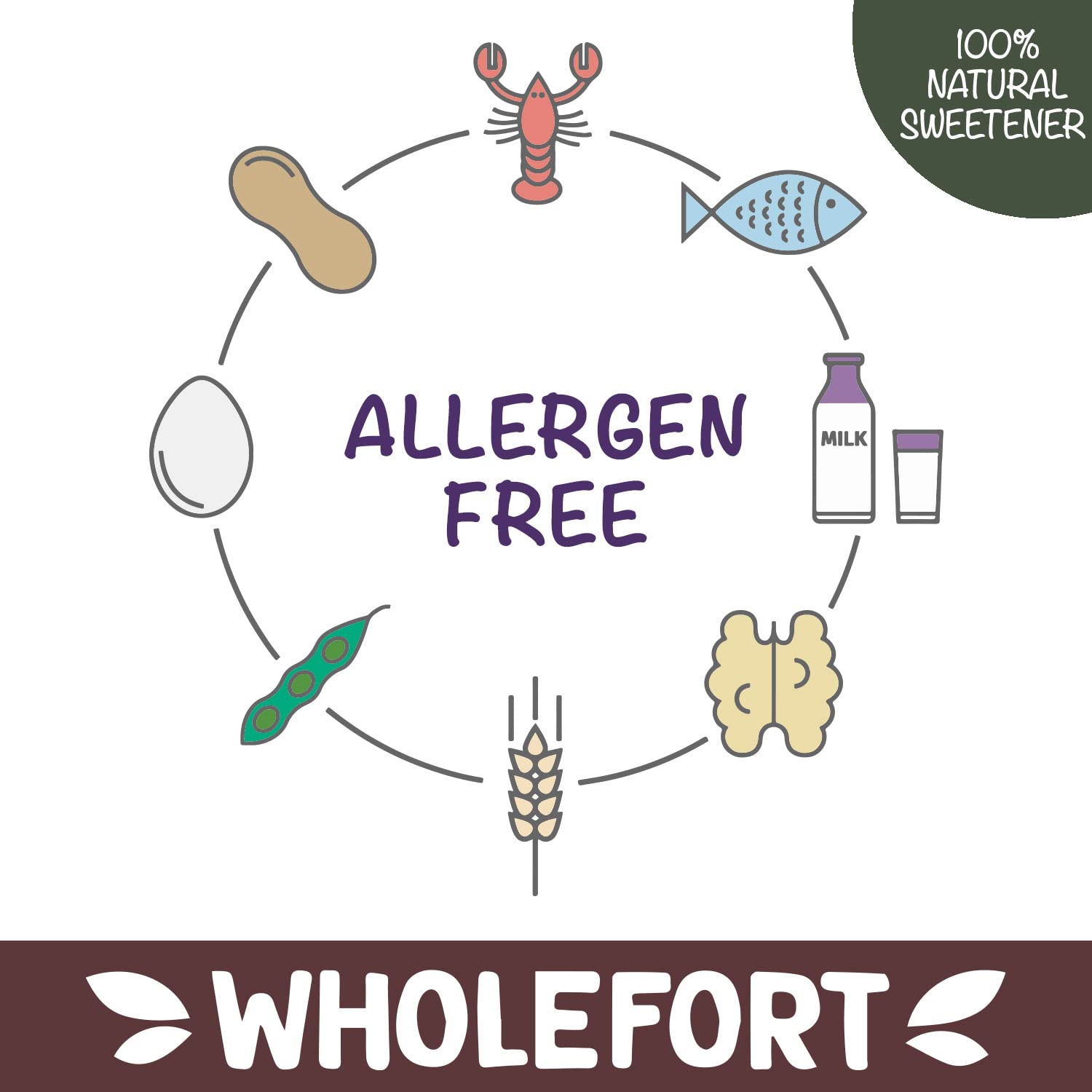 Vegan non GMO badge on Wholefort yacon syrup packaging