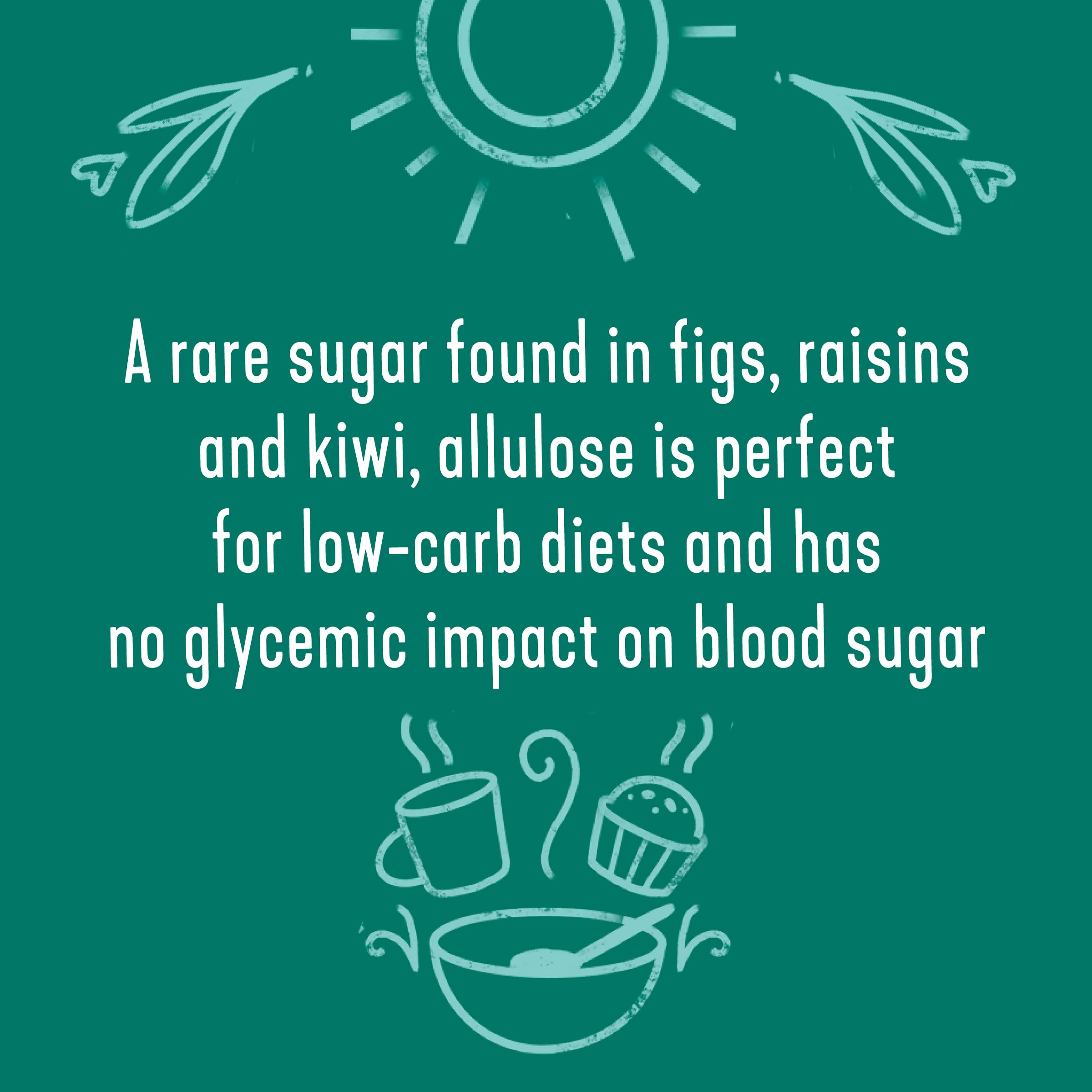 Wholesome Allulose keto label signals sugar-free, low glycemic baking option.