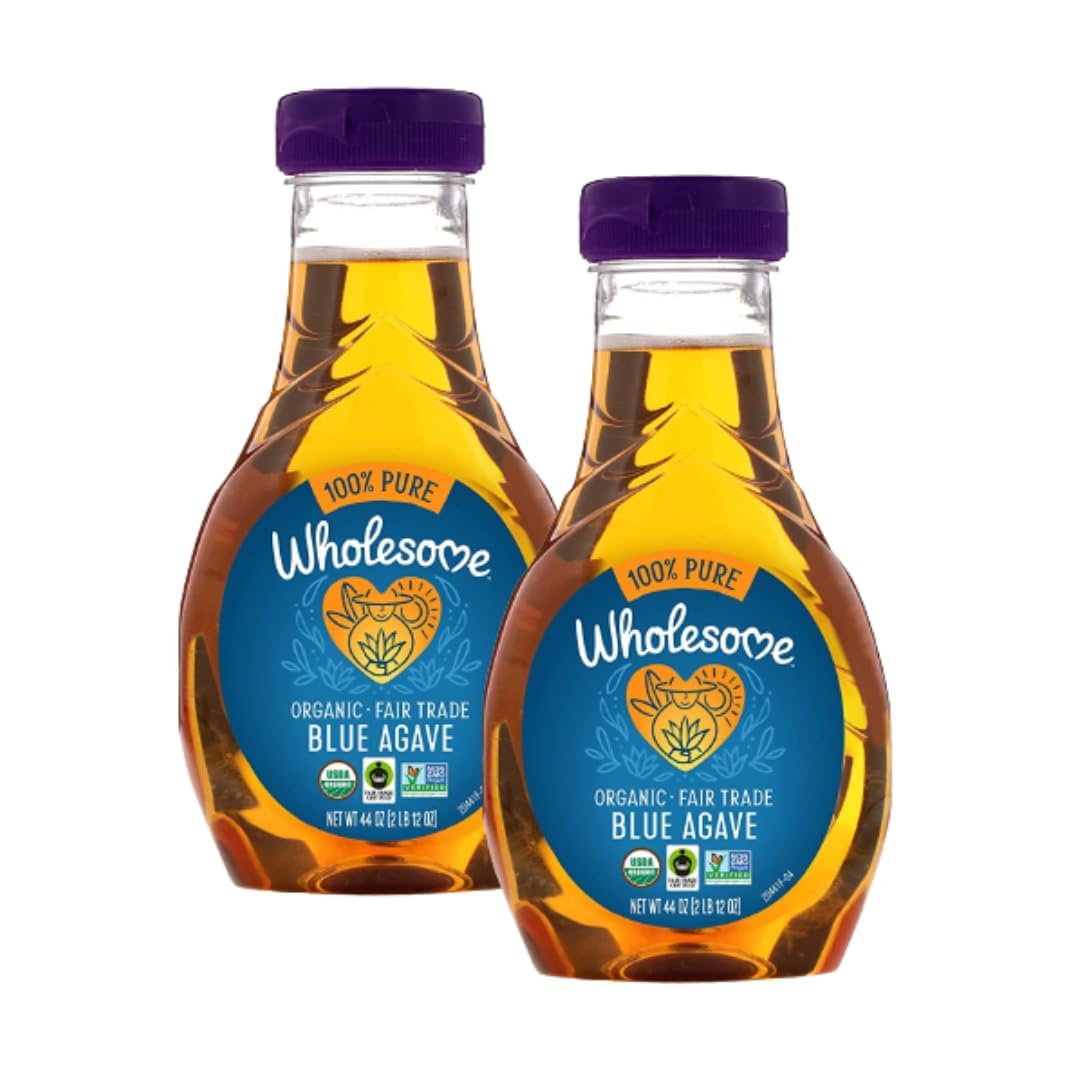 Wholesome Blue Agave Nectar 44oz bottle, versatile natural sweetener for drinks