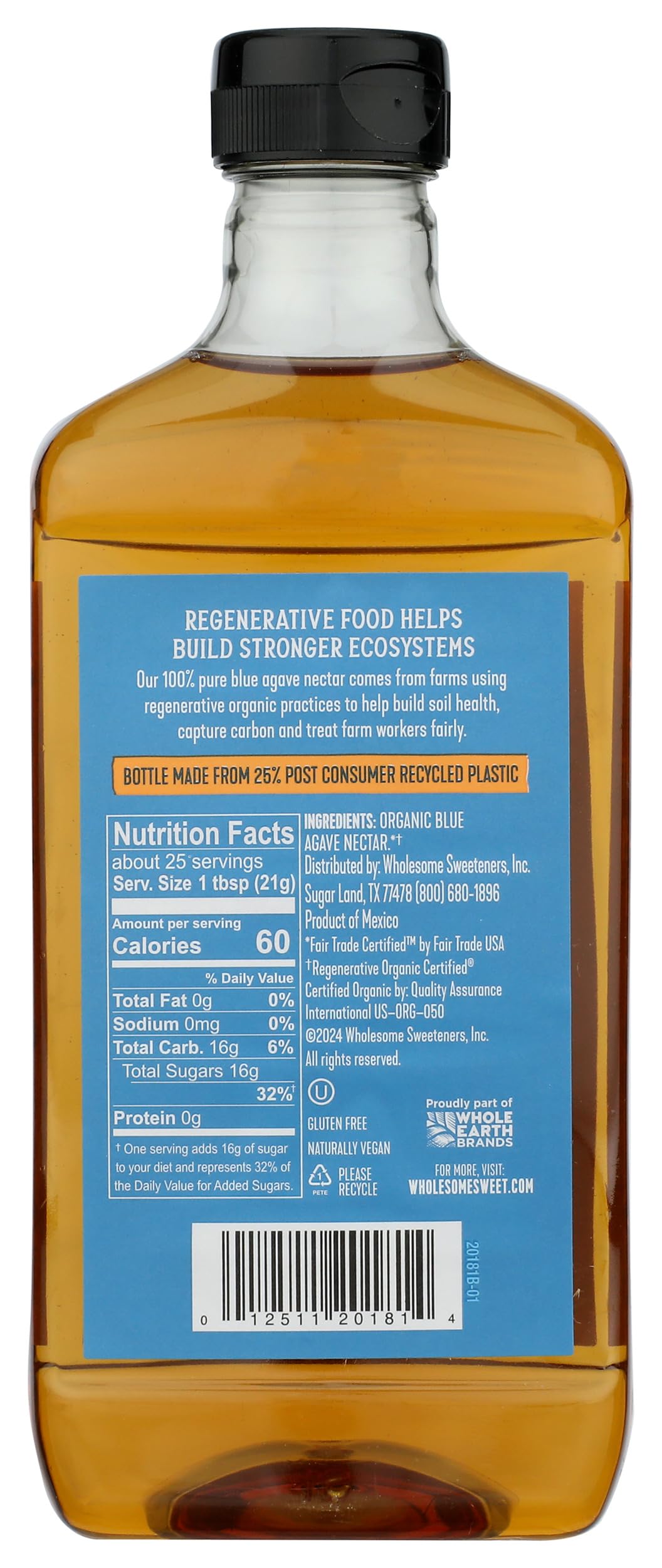 Wholesome Blue Agave Nectar baking glaze: mild sweetness enhances breakfasts and desserts.