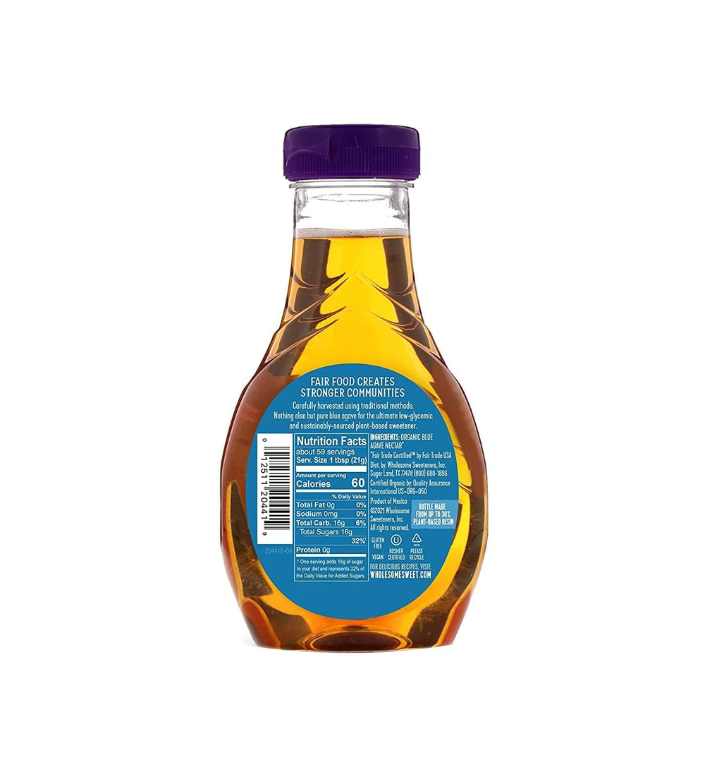 Wholesome Blue Agave Nectar in kitchen, ideal for gluten-free baking
