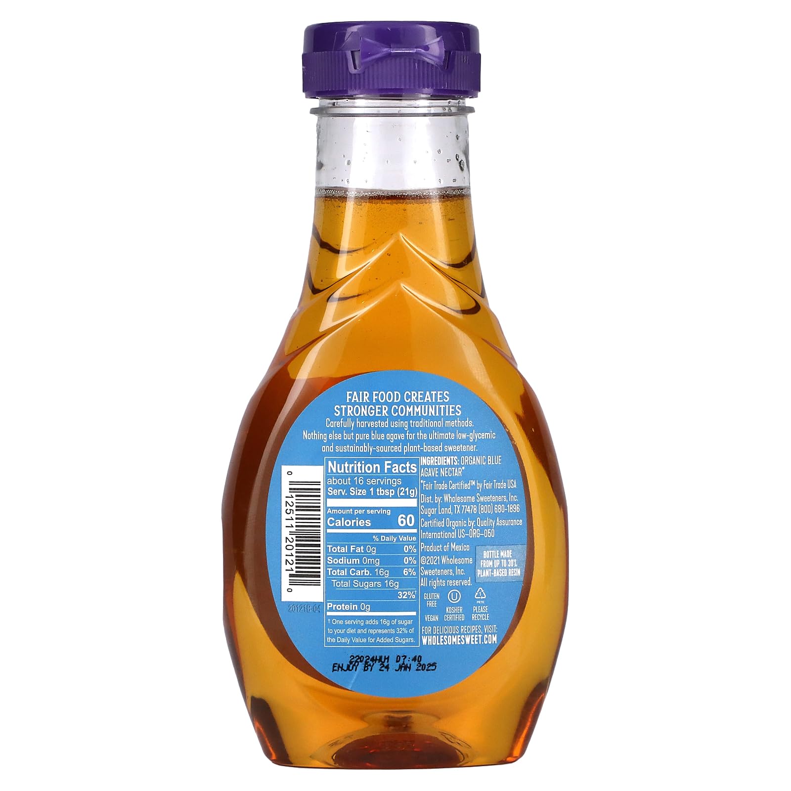 Wholesome Blue Agave Nectar pour demonstrates versatile drizzle for breakfast bowls and desserts.