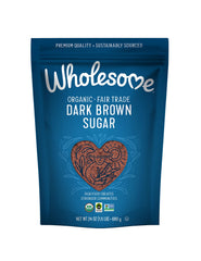 Wholesome brown sugar pack front showing six 24oz bags for baking