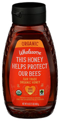 Wholesome honey bottle view ideal for tea and toast.