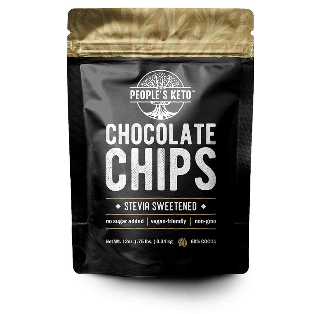 Wholesome Provisions chocolate chips 12oz bag-open for baking and snacking.