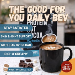 Wholesome Provisions Protein Hot Chocolate dissolving quickly in hot water