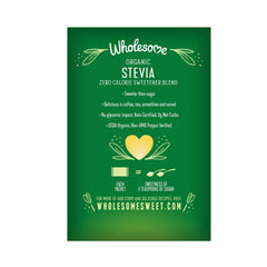 Wholesome Stevia packets in use with coffee or tea for keto-friendly sweetness.
