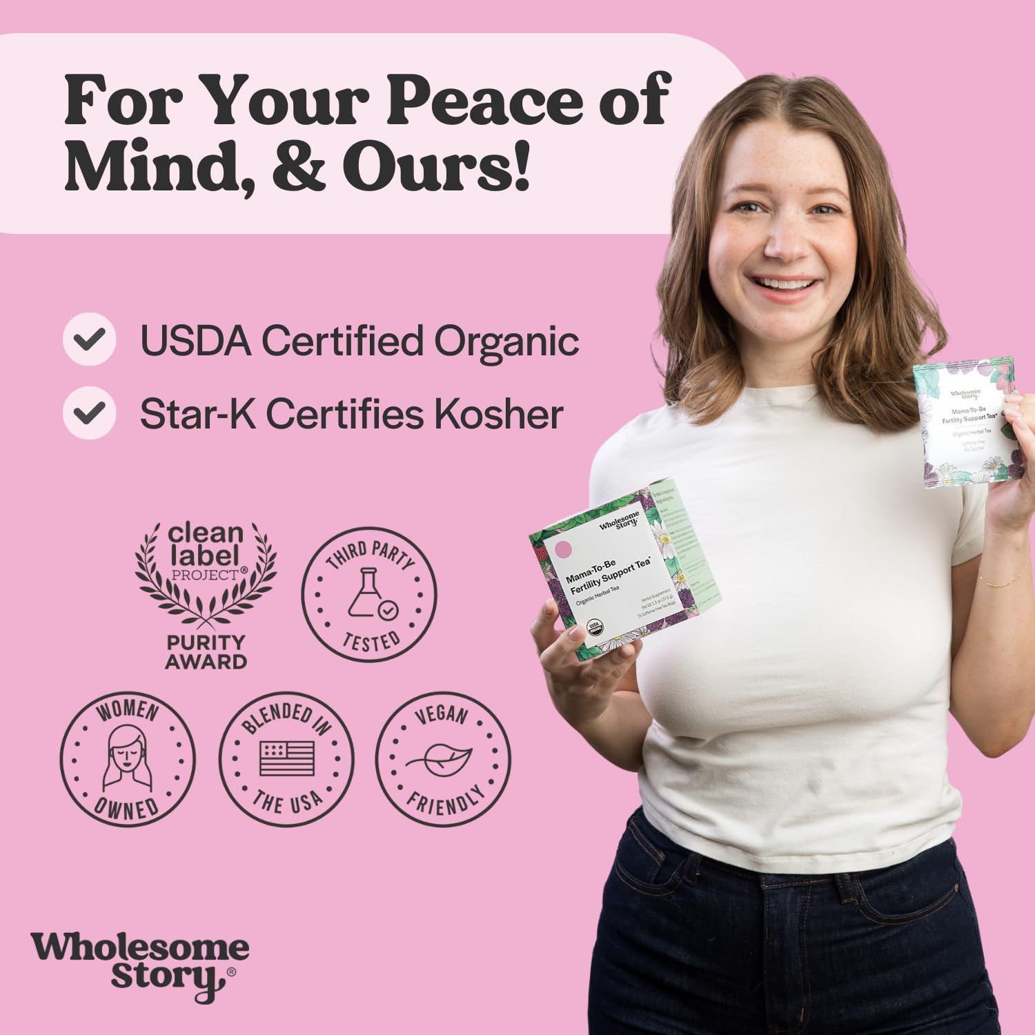 Wholesome Story Spearmint Leaf tea steeping offers refreshing lift.