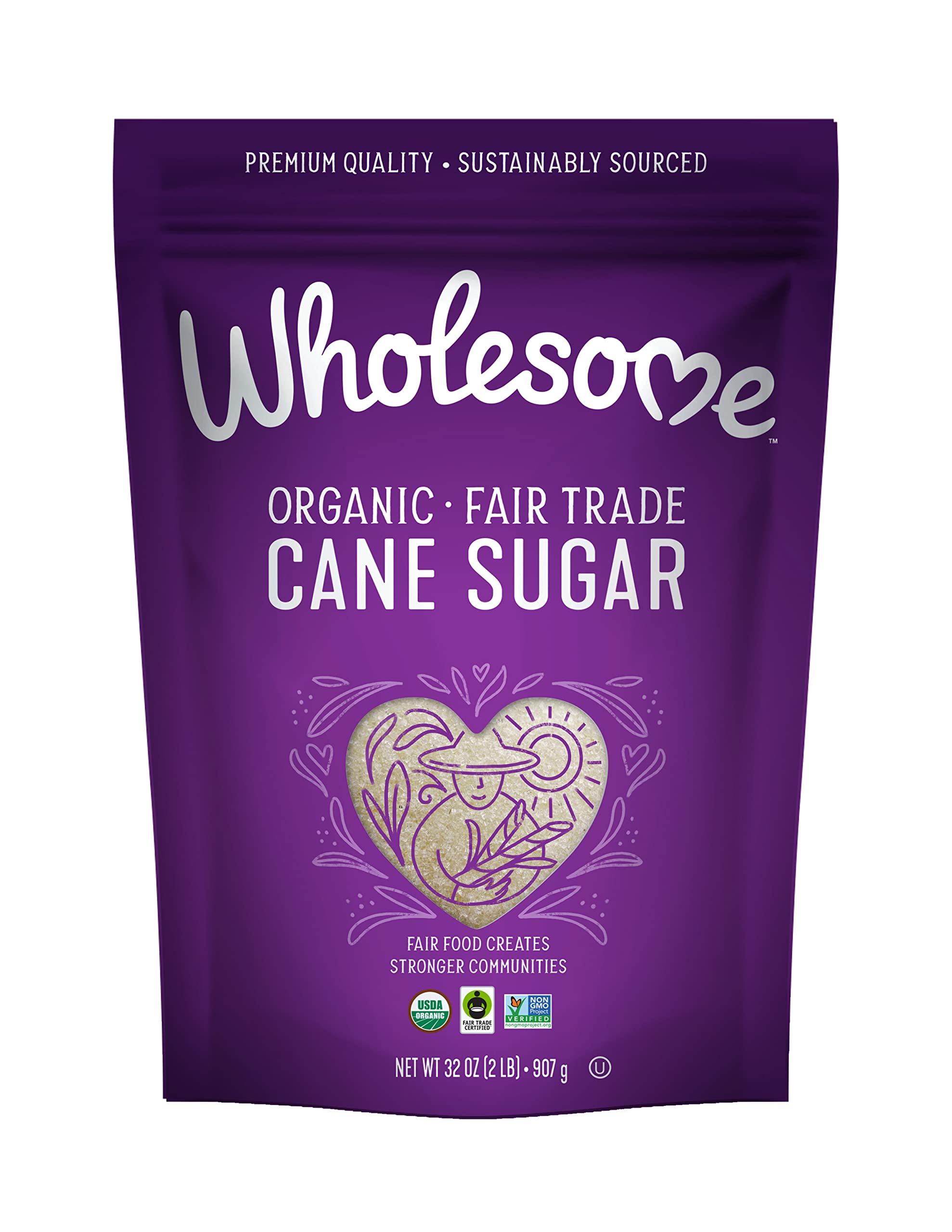 Wholesome cane sugar bag for baking and daily sweetening