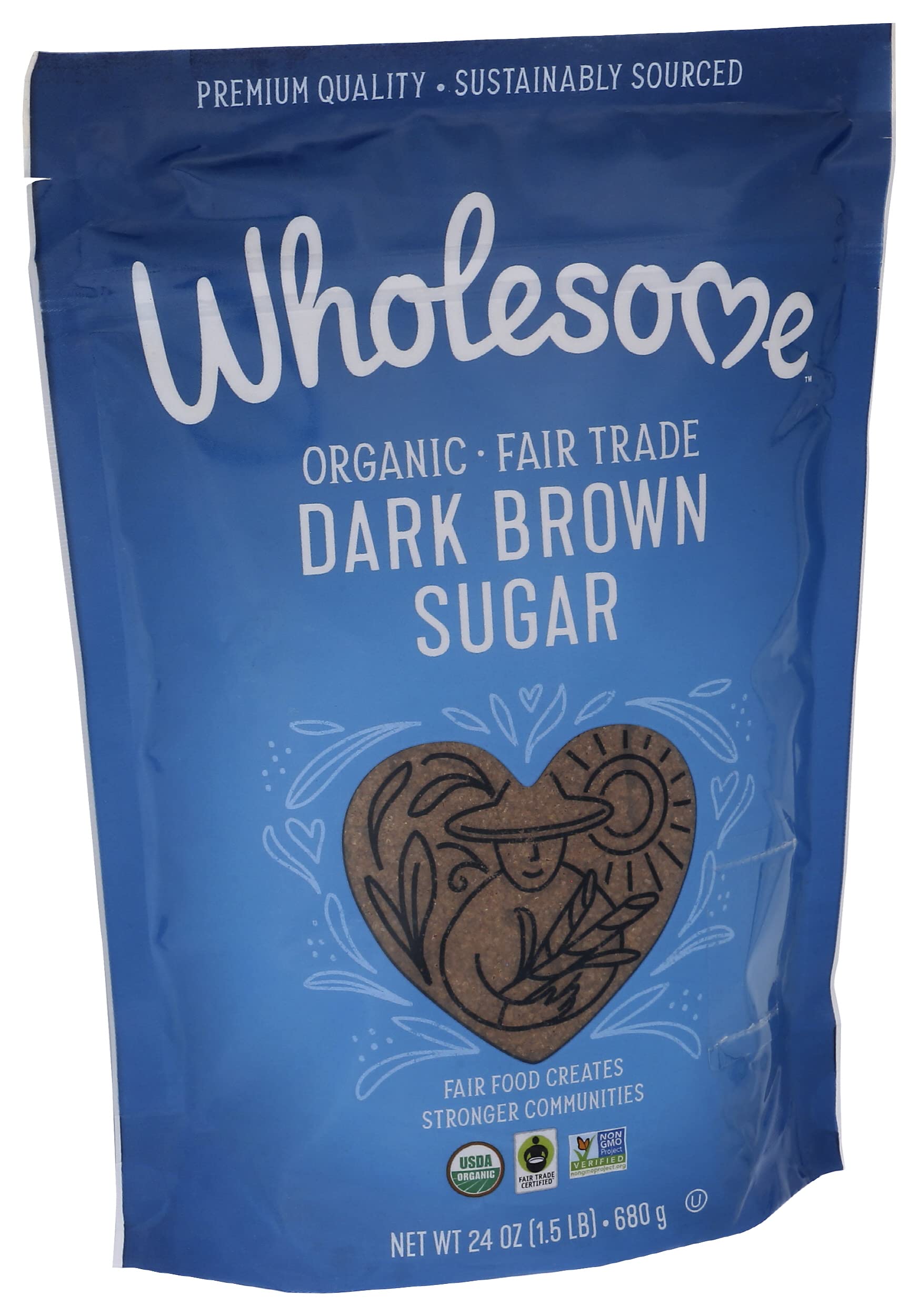 Wholesome Sweeteners packaging shows United States origin, ensuring domestic quality.