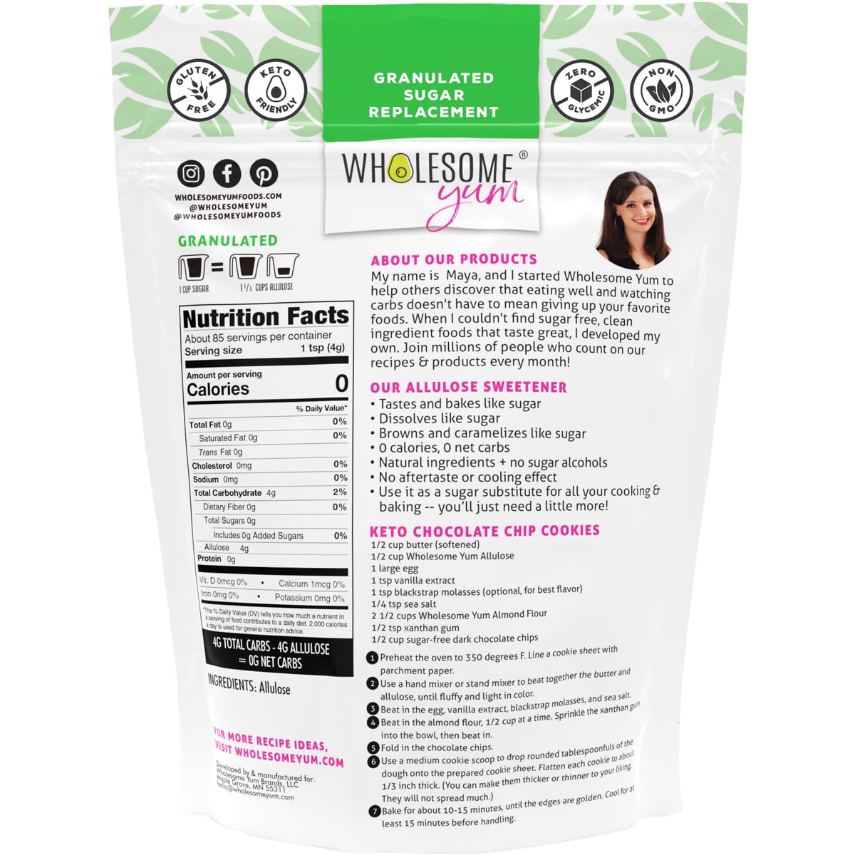 Wholesome Yum Allulose dissolves easily in tea for a sugar-like sweetness.