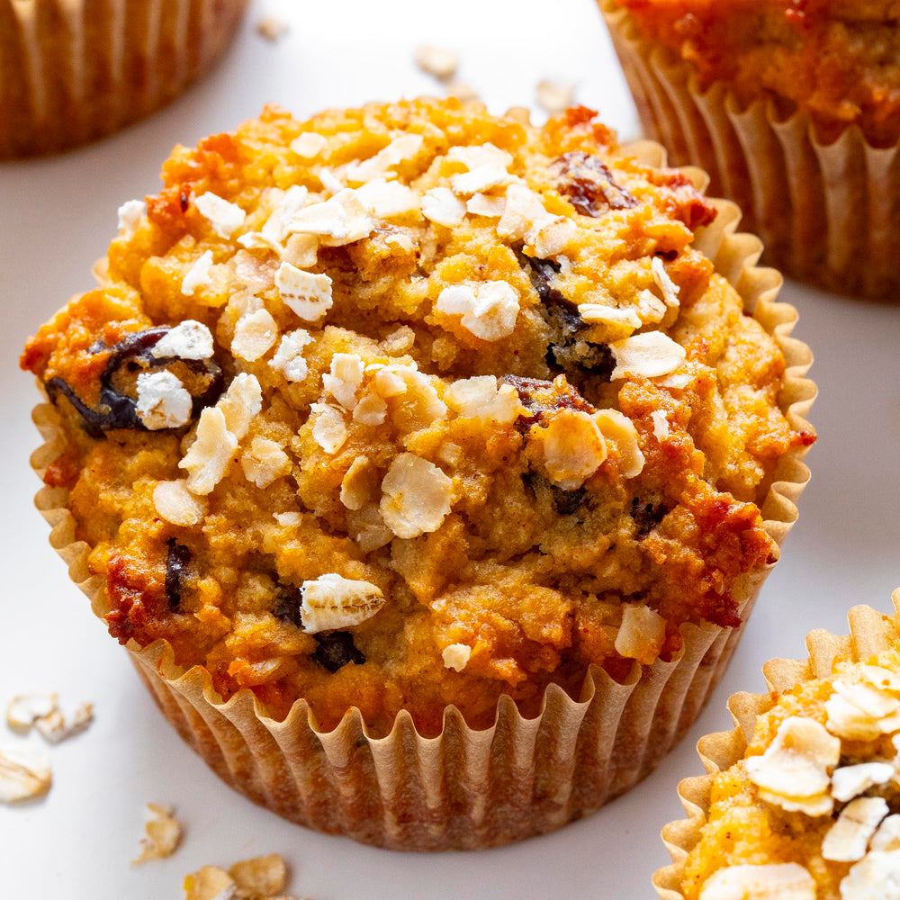 Wholesome Yum syrup drizzled on oats for flavor and texture.
