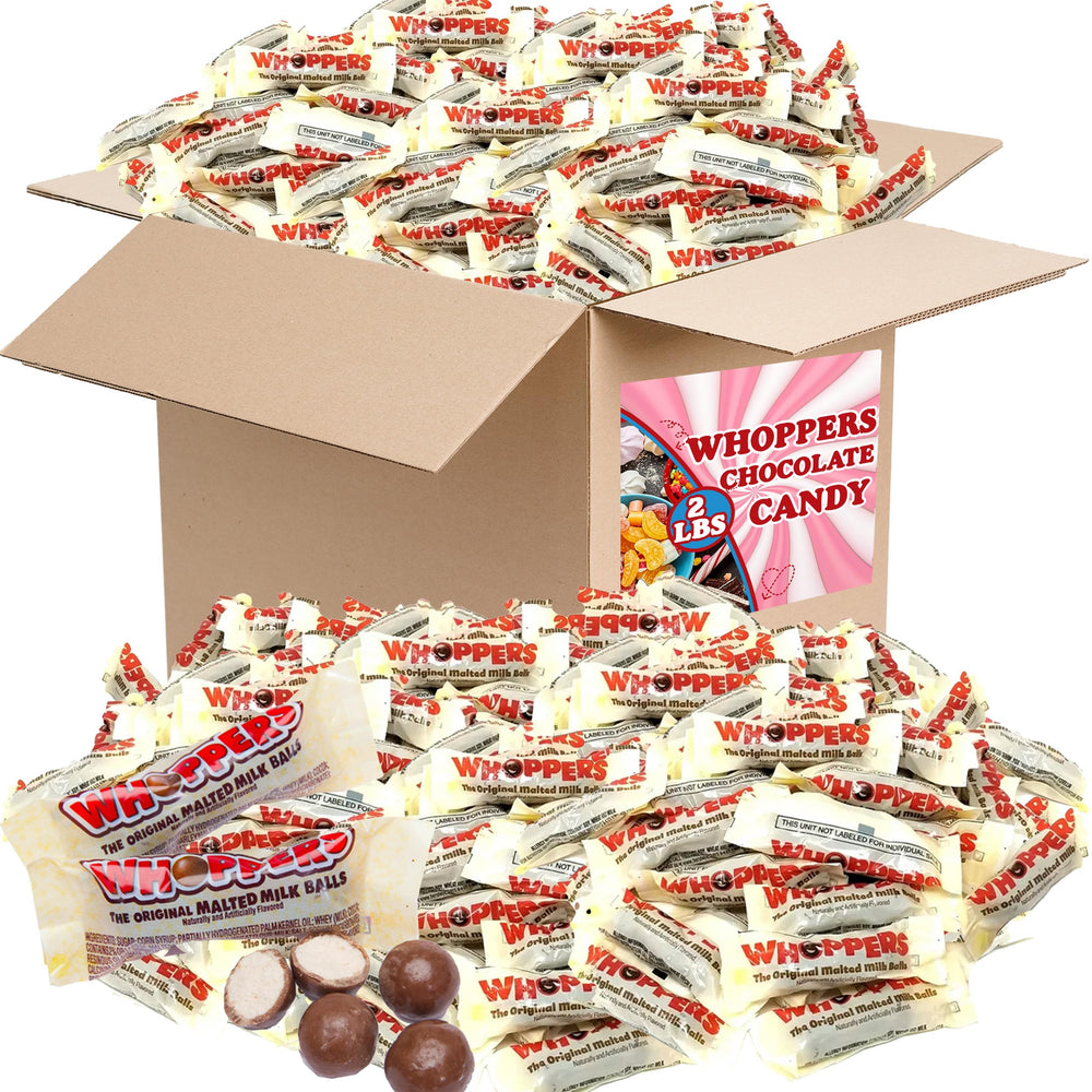 Whoppers malted milk balls with chocolate coating for a classic crunch in every bite