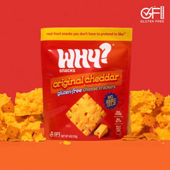 WHY? SNACKS organic cheddar and butter ingredients at a glance emphasize real cheese.