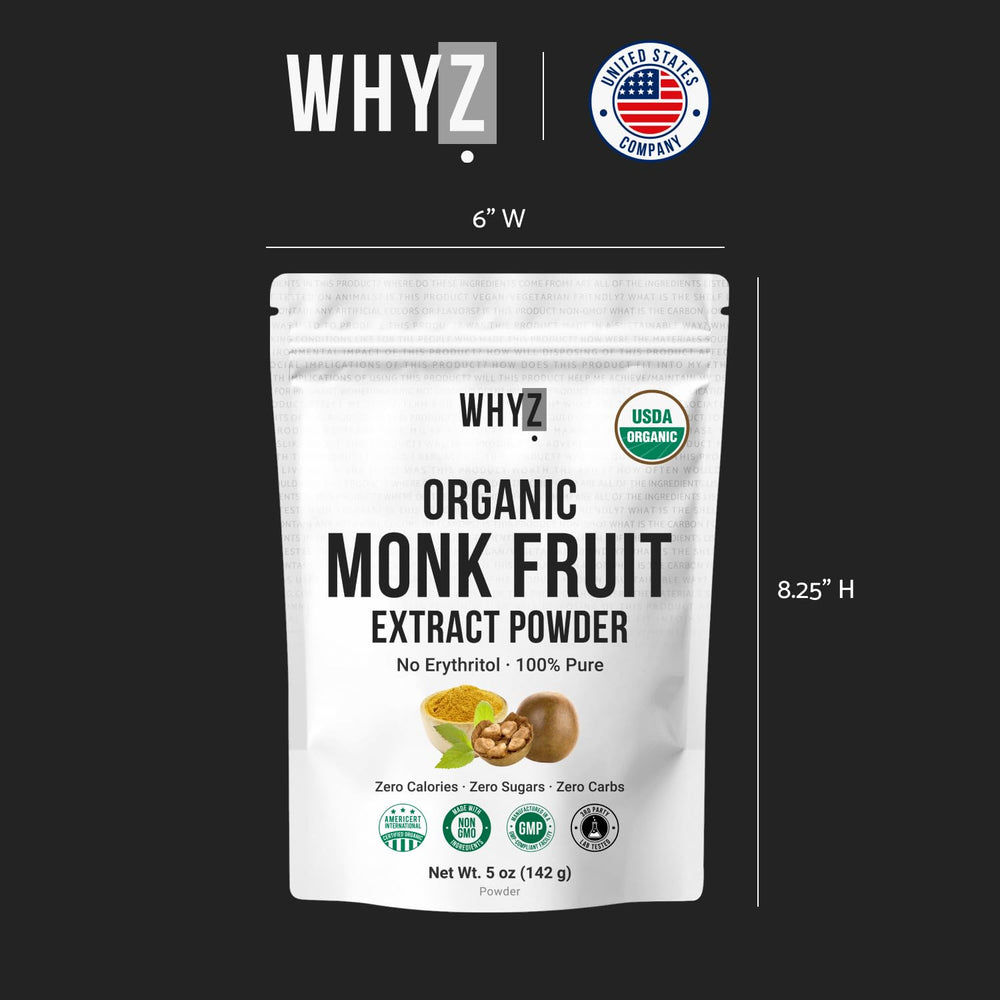 WHYZ Long shelf-life monk fruit powder stays fresh for months.