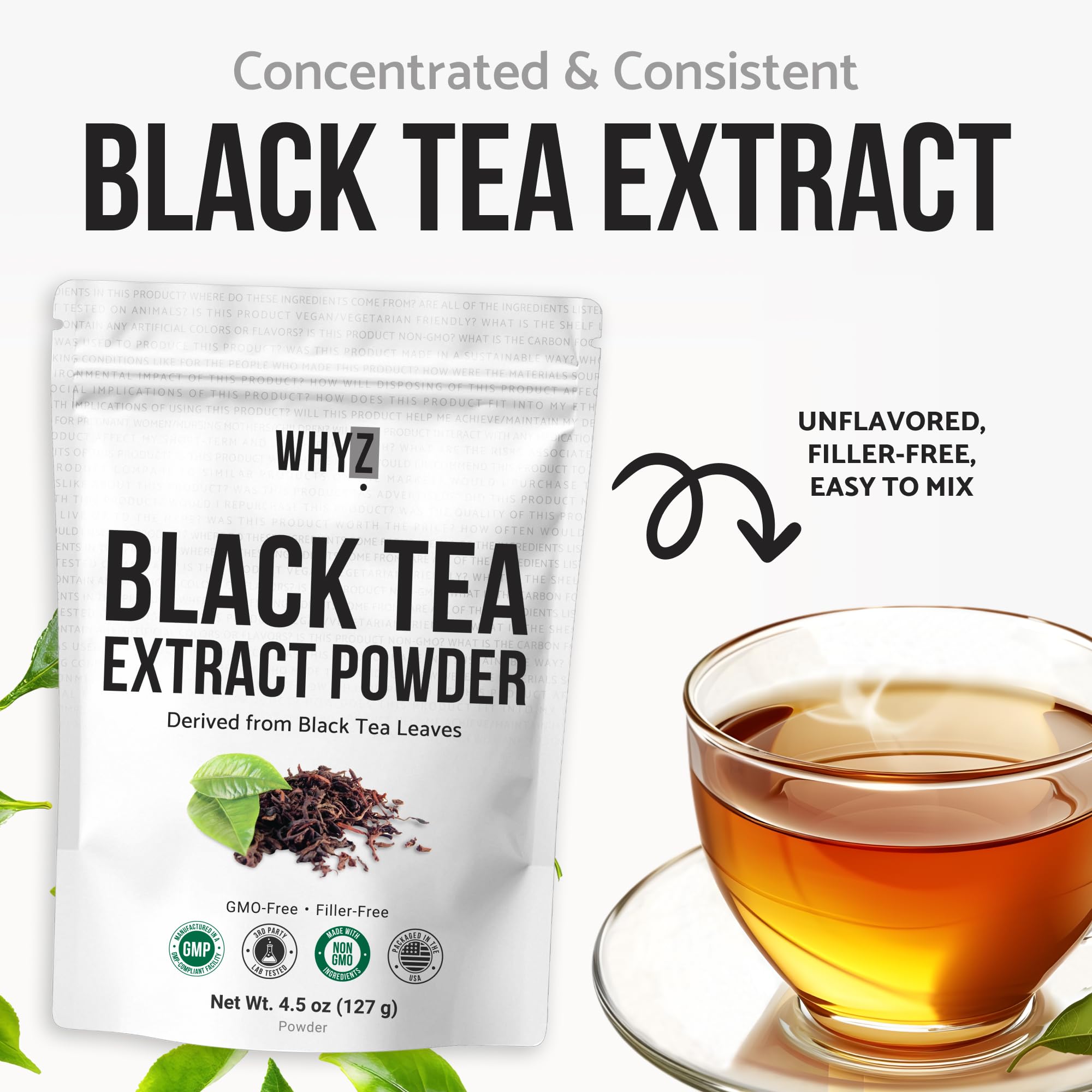 WHYZ tea powder used in kitchen for tea-based recipes
