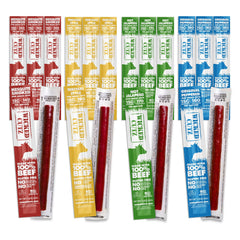 Wicked Cutz Original Peppered beef sticks, classic jerky texture