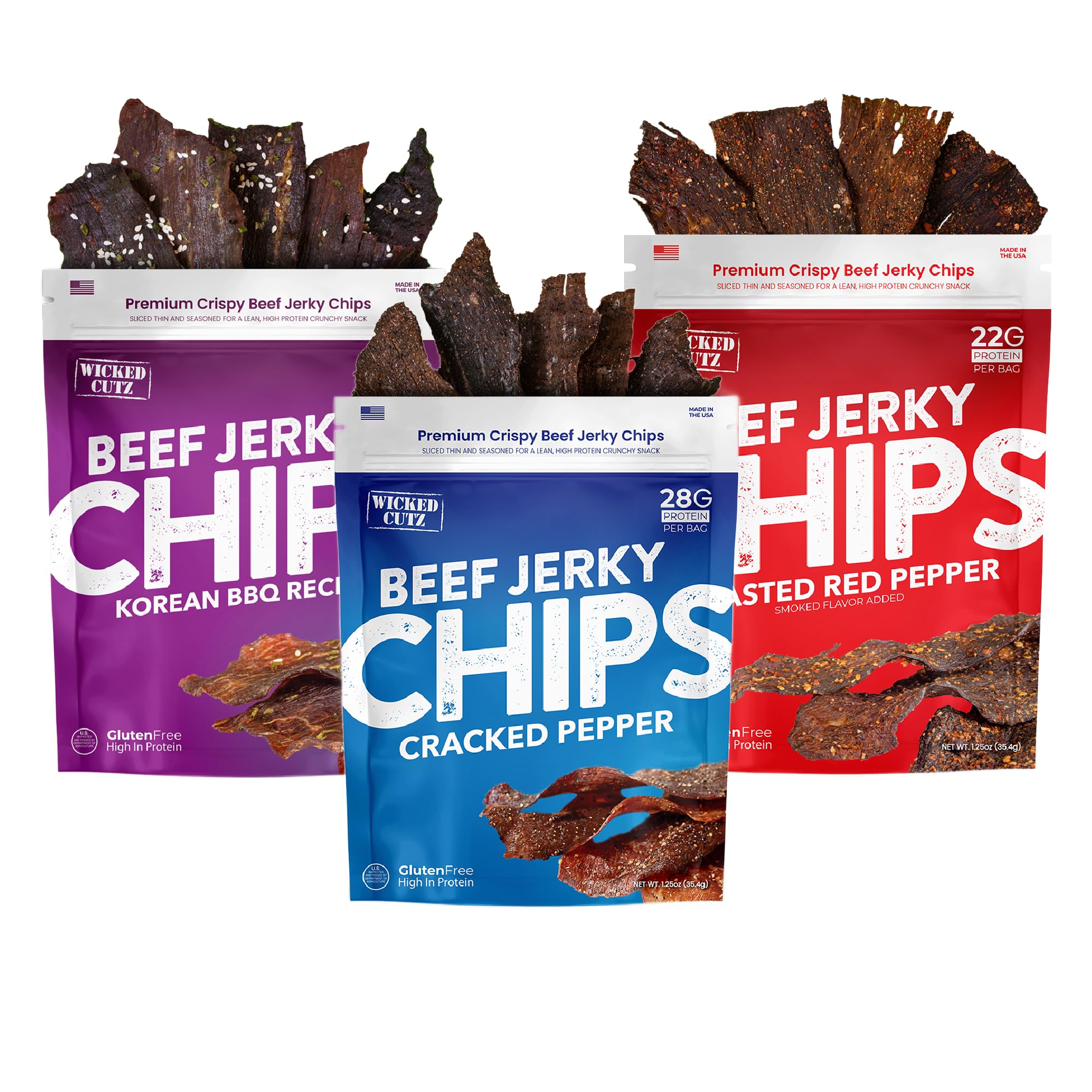 Wicked Cutz variety pack featuring Korean BBQ flavor and more.