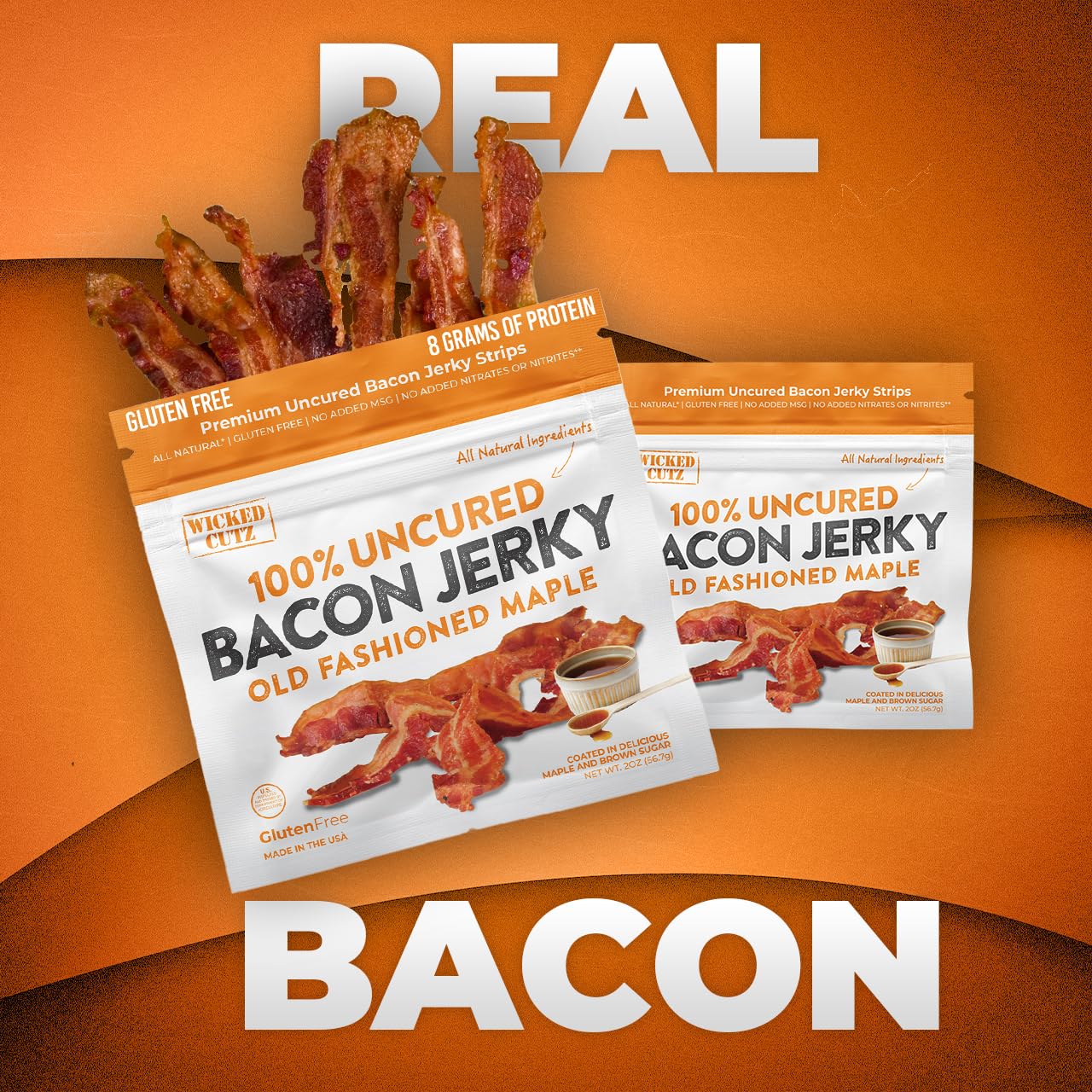 Sweet maple glaze on Wicked Cutz jerky delivers satisfying flavor.