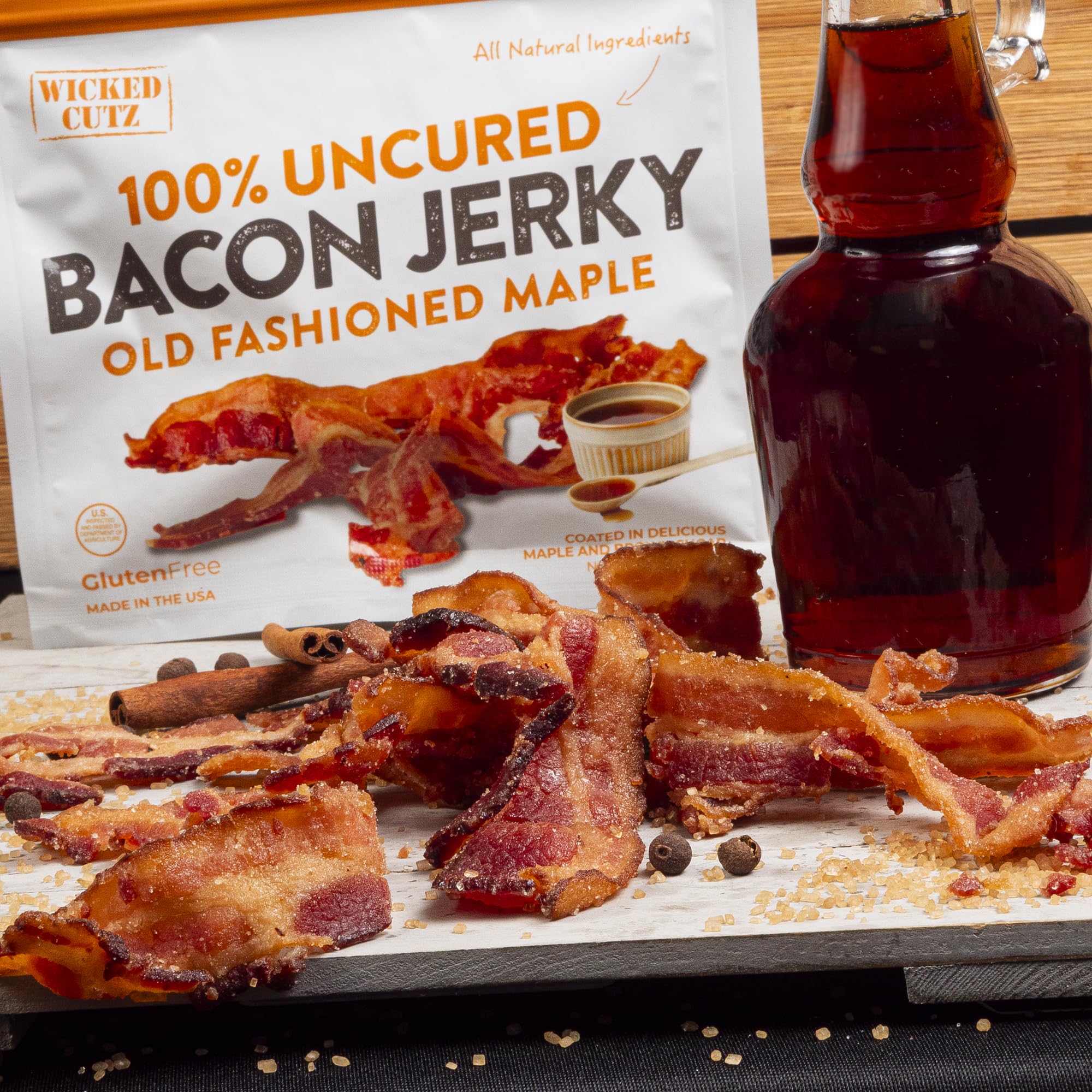 Wicked Cutz packaging highlights no MSG, nitrates, or gluten.