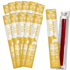 Wicked Cutz Teriyaki Beef Sticks close-up glaze highlighting savory flavor