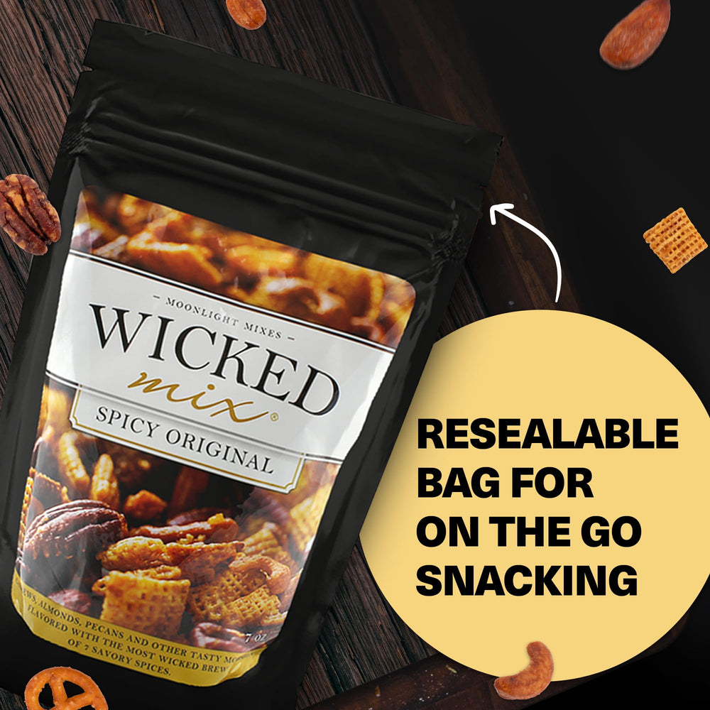 Wicked Mix resealable bag keeps freshness and portions in check.